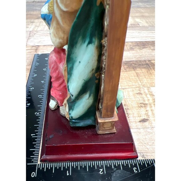 Christmas Holy Family Religious Statue Ornate Arch Frame Collectible Decor - Picture 6 of 6